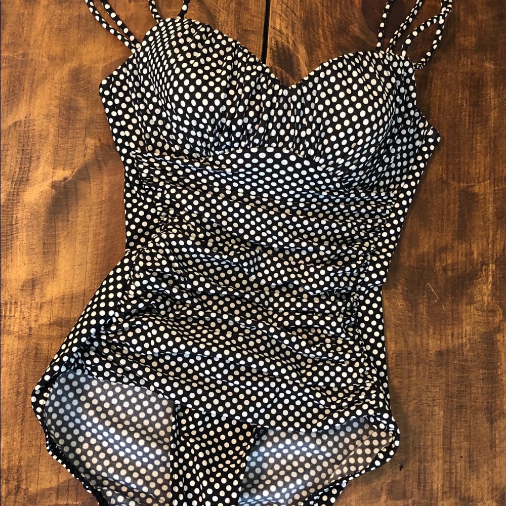 Magicsuit, Black with white Polka dots, sz8